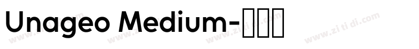 Unageo Medium字体转换